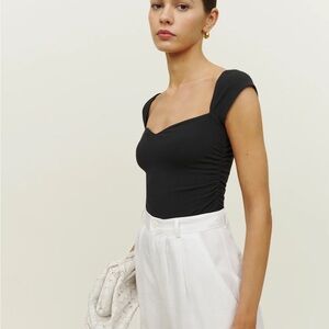 Reformation Black Crop Top